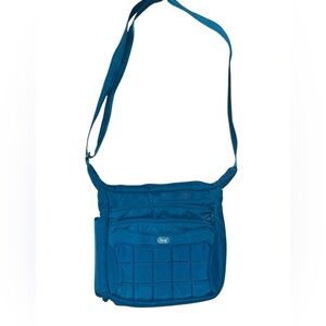 Lug ocean Blue Quilted Crossbody Bag